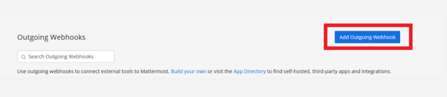 Mattermost Add Outgoing Webhook